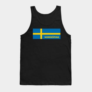 Norrköping City in Swedish Flag Tank Top